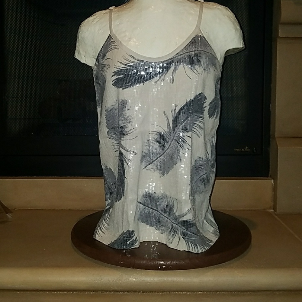 Kimchi Blue Sequin Spaghetti Strap Tank M